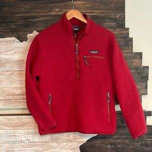 Patagonia Retro Pile Pullover fleece - 1/4 Zip - Size Small - Collegiate Red